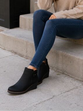 Dr. Scholl’s Bianca Wedge Booties – Women’s Size 9 | Black | Memory Foam